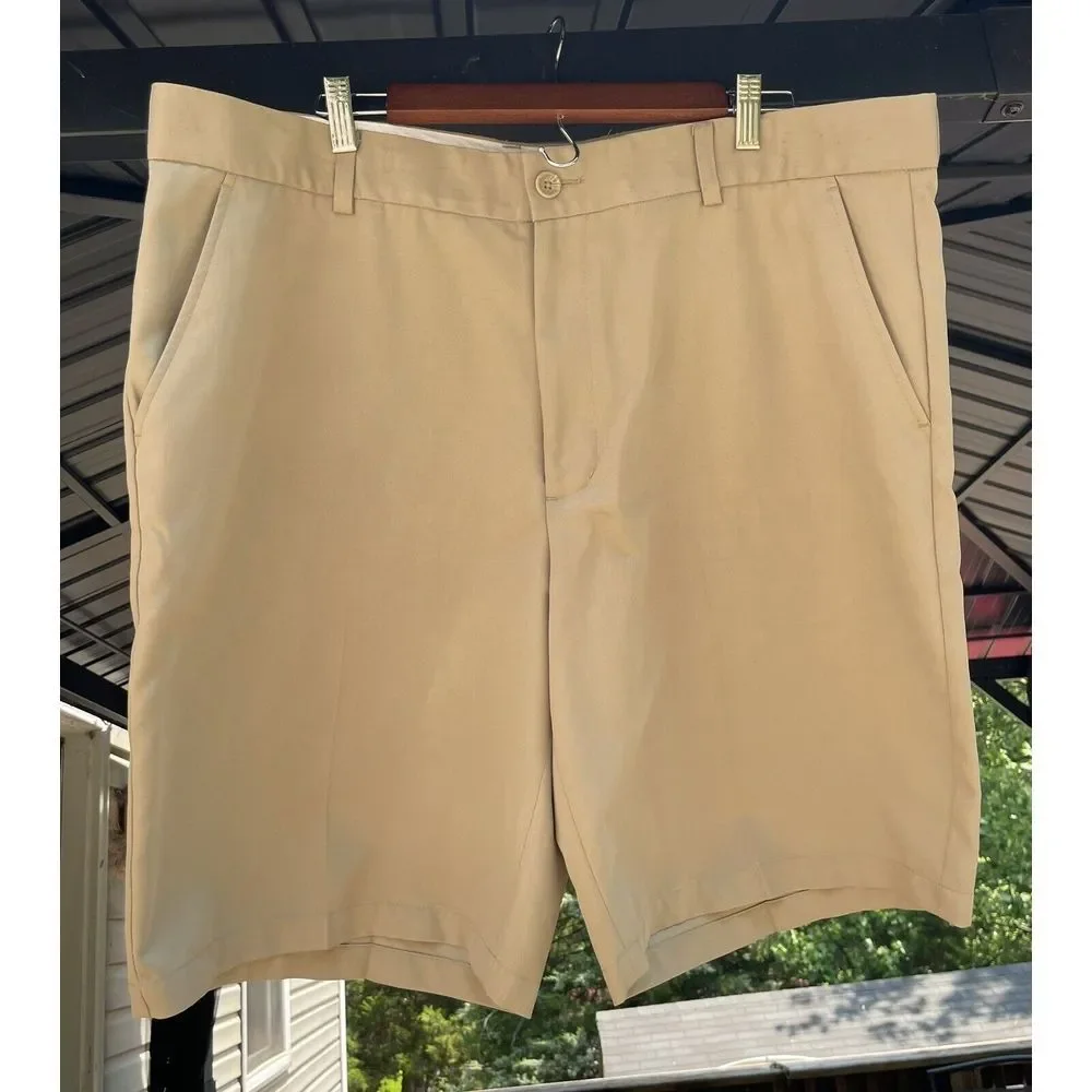 Greg Norman For Tasso Elba‎ Men's Golf Shorts Dark Khaki Size 40